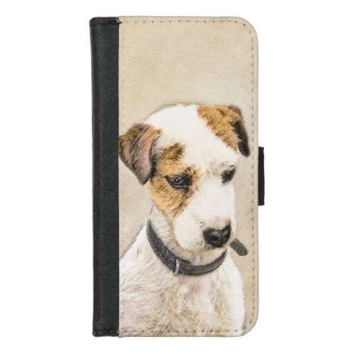 Parson Jack Russell Terrier Painting _ Dog Art iPhone 87 Wallet Case