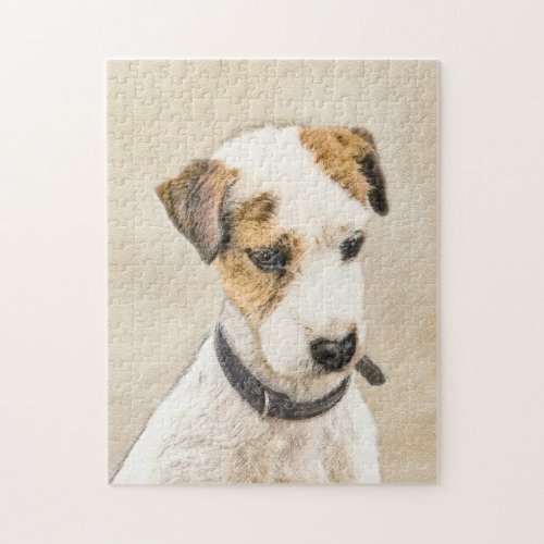 Parson Jack Russell Terrier Painting _ Dog Art Jigsaw Puzzle