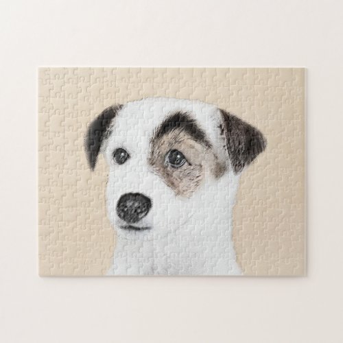 Parson Jack Russell Terrier Painting _ Dog Art Jigsaw Puzzle