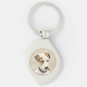 Parson Jack Russell Terrier Painting - Dog Art Keychain