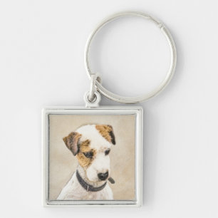 Parson Jack Russell Terrier Painting - Dog Art Keychain