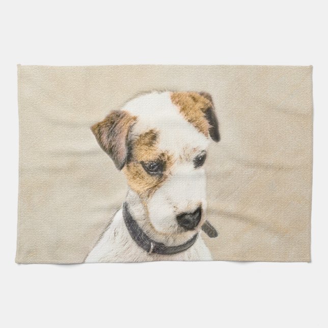 Parson Jack Russell Terrier Painting - Dog Art Kitchen Towel (Horizontal)