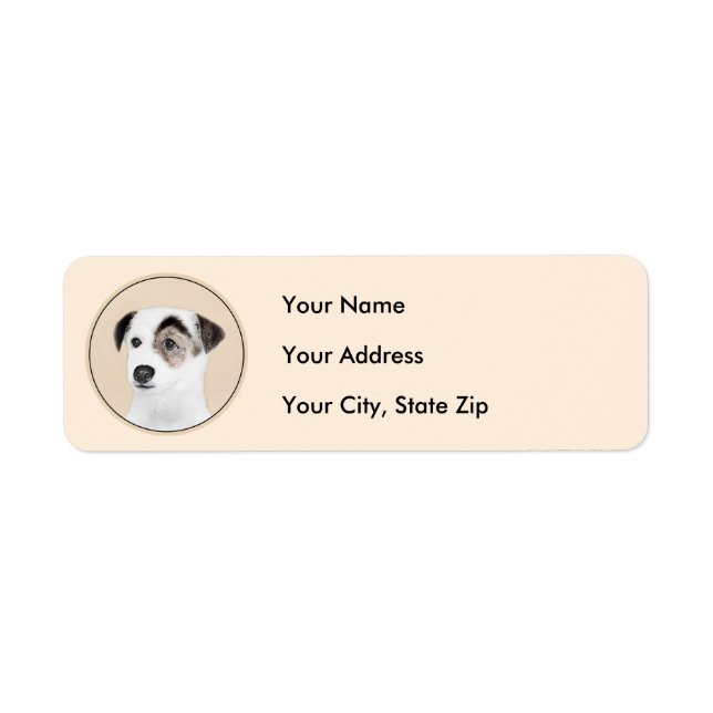 Parson Jack Russell Terrier Painting - Dog Art Label (Front)