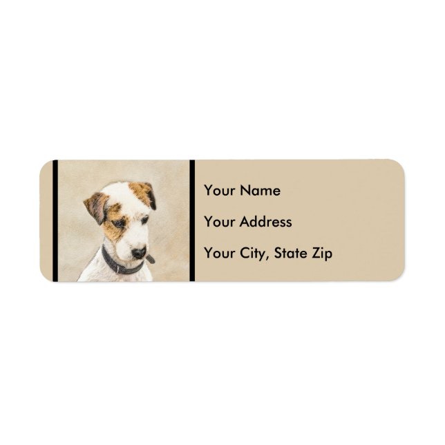 Parson Jack Russell Terrier Painting - Dog Art Label (Front)