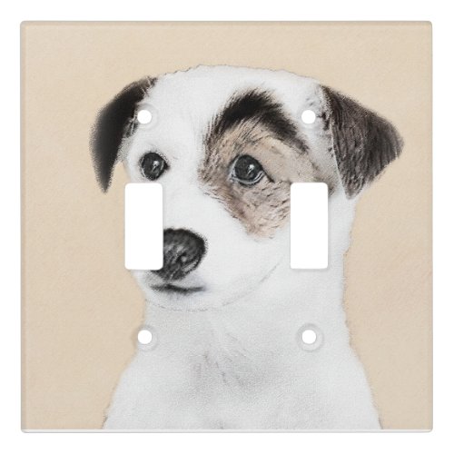 Parson Jack Russell Terrier Painting _ Dog Art Light Switch Cover