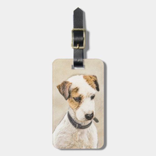 Parson Jack Russell Terrier Painting _ Dog Art Luggage Tag