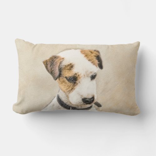 Parson Jack Russell Terrier Painting _ Dog Art Lumbar Pillow