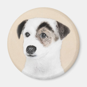 Parson Jack Russell Terrier Painting - Dog Art Magnet