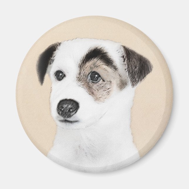 Parson Jack Russell Terrier Painting - Dog Art Magnet (Front)