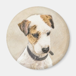 Parson Jack Russell Terrier Painting - Dog Art Magnet