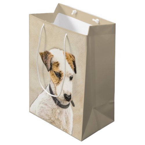 Parson Jack Russell Terrier Painting _ Dog Art Medium Gift Bag