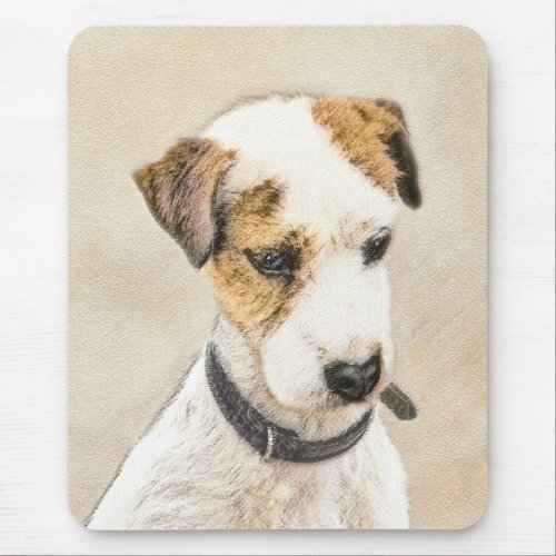 Parson Jack Russell Terrier Painting _ Dog Art Mouse Pad