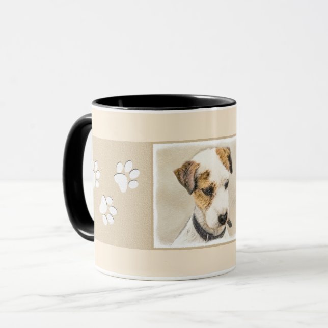 Parson Jack Russell Terrier Painting - Dog Art Mug (Front Left)