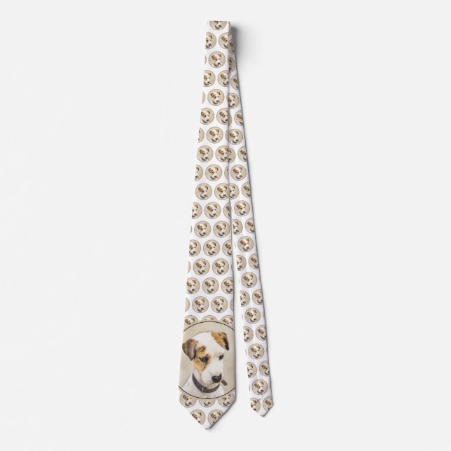 Parson Jack Russell Terrier Painting - Dog Art Neck Tie (Front)