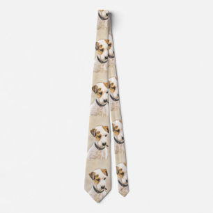 Parson Jack Russell Terrier Painting - Dog Art Neck Tie