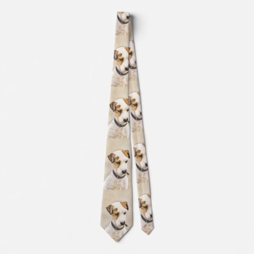 Parson Jack Russell Terrier Painting _ Dog Art Neck Tie