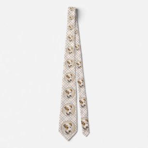 Parson Jack Russell Terrier Painting - Dog Art Neck Tie