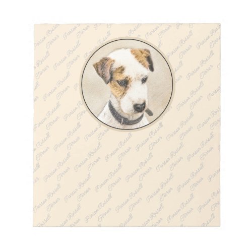 Parson Jack Russell Terrier Painting _ Dog Art Notepad