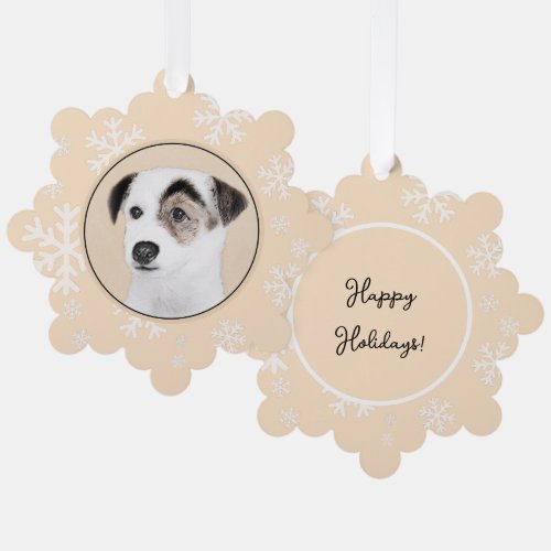 Parson Jack Russell Terrier Painting _ Dog Art Ornament Card