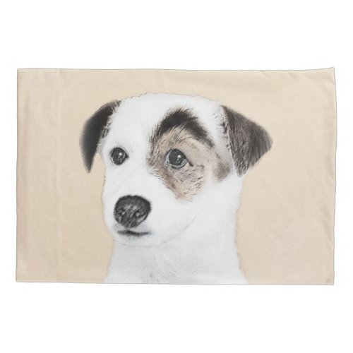 Parson Jack Russell Terrier Painting _ Dog Art Pillow Case