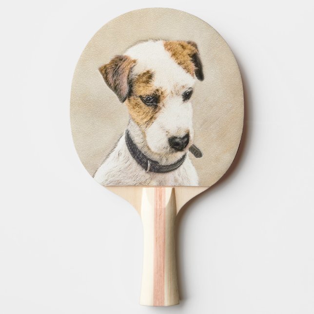 Parson Jack Russell Terrier Painting - Dog Art Ping Pong Paddle (Front)