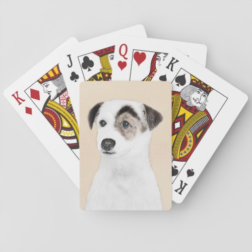 Parson Jack Russell Terrier Painting _ Dog Art Poker Cards