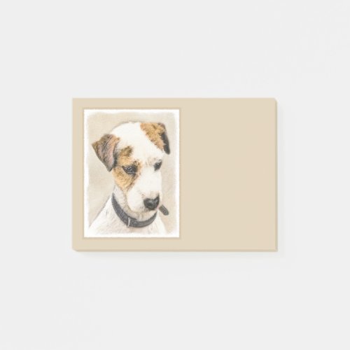 Parson Jack Russell Terrier Painting _ Dog Art Post_it Notes