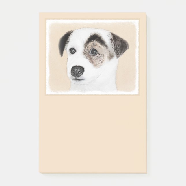 Parson Jack Russell Terrier Painting - Dog Art Post-it Notes (Front)