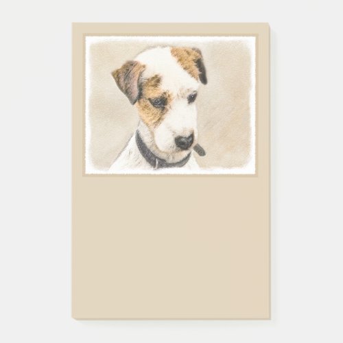 Parson Jack Russell Terrier Painting _ Dog Art Post_it Notes