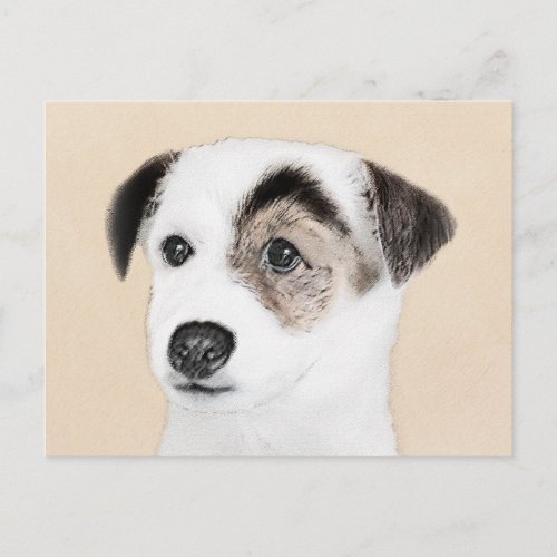 Parson Jack Russell Terrier Painting _ Dog Art Postcard