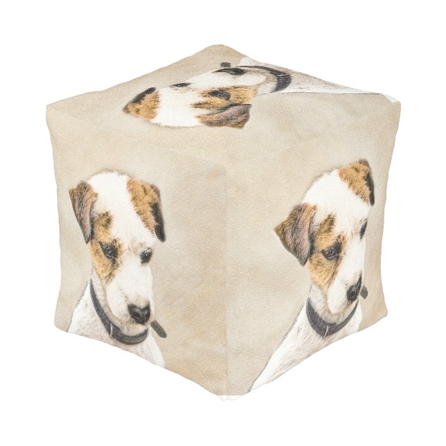 Parson Jack Russell Terrier Painting - Dog Art Pou Pouf (Angled Back)