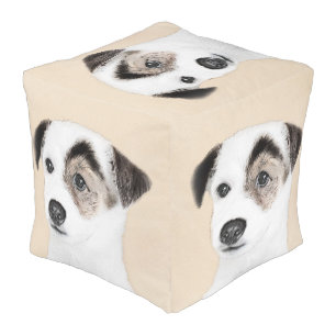 Parson Jack Russell Terrier Painting - Dog Art Pouf