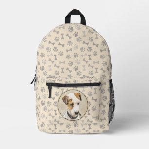 Parson Jack Russell Terrier Painting - Dog Art Printed Backpack