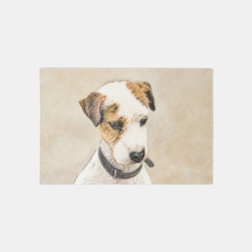 Parson Jack Russell Terrier Painting _ Dog Art Rug
