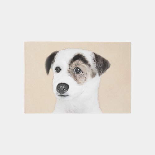 Parson Jack Russell Terrier Painting _ Dog Art Rug