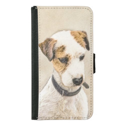 Parson Jack Russell Terrier Painting _ Dog Art Samsung Galaxy S5 Wallet Case
