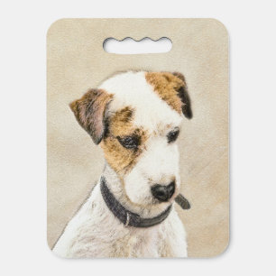 Parson Jack Russell Terrier Painting - Dog Art Seat Cushion