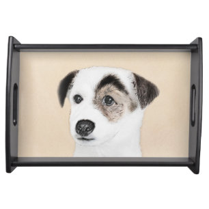 Parson Jack Russell Terrier Painting - Dog Art Serving Tray
