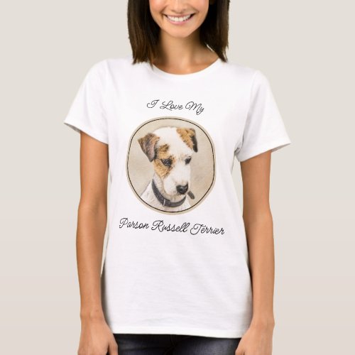 Parson Jack Russell Terrier Painting _ Dog Art T_Shirt