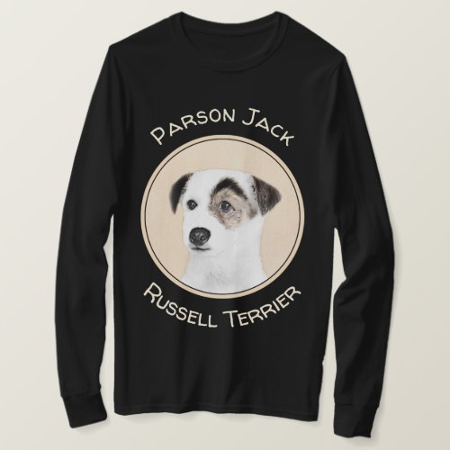 Parson Jack Russell Terrier Painting _ Dog Art T_Shirt