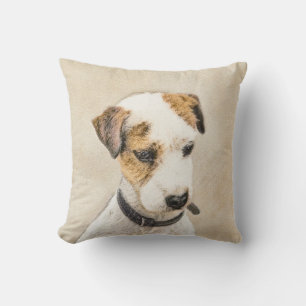 Parson Jack Russell Terrier Painting - Dog Art Throw Pillow