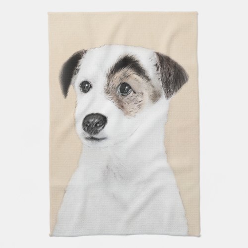Parson Jack Russell Terrier Painting _ Dog Art Towel
