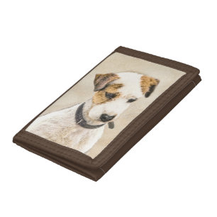 Parson Jack Russell Terrier Painting - Dog Art Tri-fold Wallet