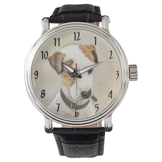 Parson Jack Russell Terrier Painting - Dog Art Watch (Front)