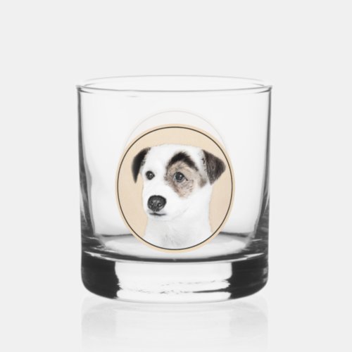 Parson Jack Russell Terrier Painting _ Dog Art Whiskey Glass