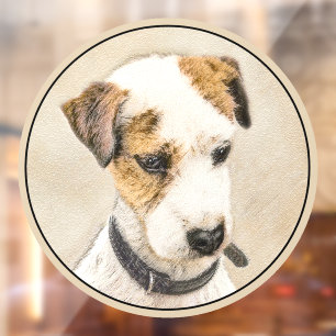 Parson Jack Russell Terrier Painting - Dog Art Window Cling