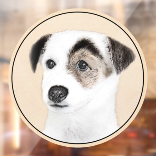 Parson Jack Russell Terrier Painting _ Dog Art Window Cling