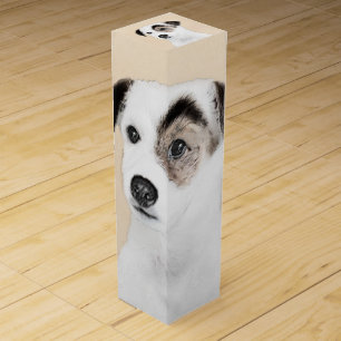 Parson Jack Russell Terrier Painting - Dog Art Wine Box