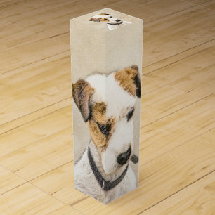 Parson Jack Russell Terrier Painting - Dog Art Wine Box
