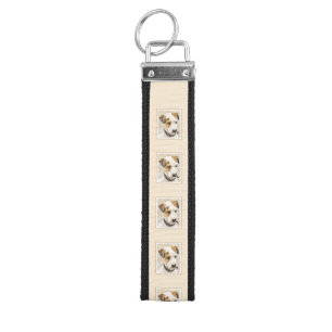 Parson Jack Russell Terrier Painting - Dog Art Wrist Keychain